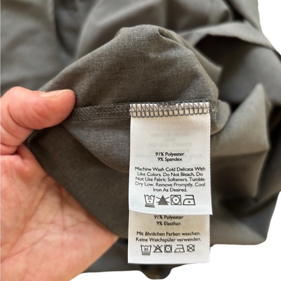 Eddie Bauer Departure sleeveless travel dress grey with tie belt size L NWOT - Picture 4 of 9